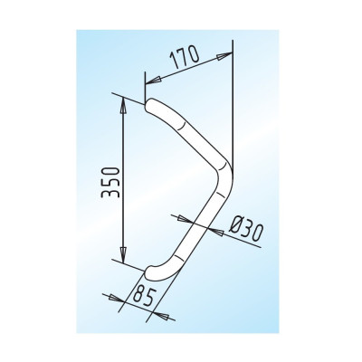 Türgriff in Dreiecks-Form, 350 mm Achsabstand, als Paar